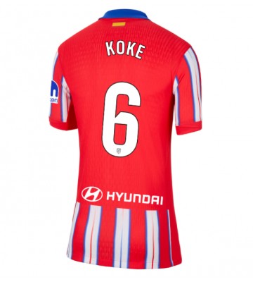 Atletico Madrid Koke #6 Replika Hjemmebanetrøje Dame 2024-25 Kortærmet